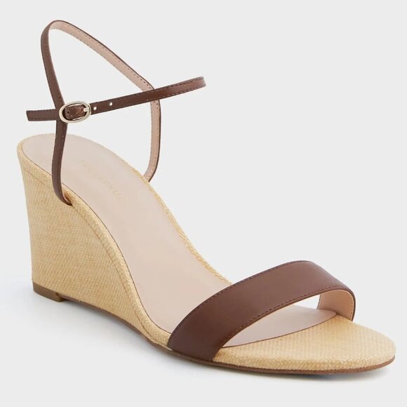 Tuckernuck Brown Leather Delphine Wedges Size 9 -NIB - Picture 5 of 16